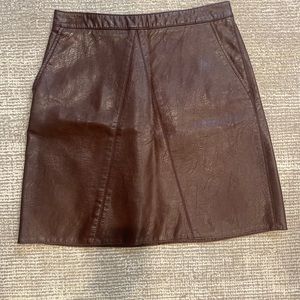 Faux leather mini skirt size small